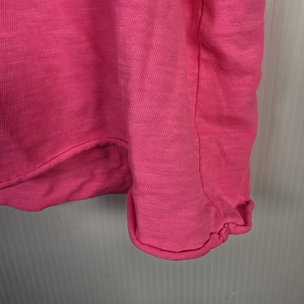 NWT Aerie Twist & Shout Cropped Neon Pink Tank Top Twisted Straps Rolled Hem XS - Picture 7 of 10